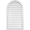 Ekena Millwork Round Top Surface Mount PVC Gable Vent: Functional, w/ 2"W x 1-1/2"P Brickmould Frame, 24"W x 42"H GVPRT24X4202SF - alternate 1
